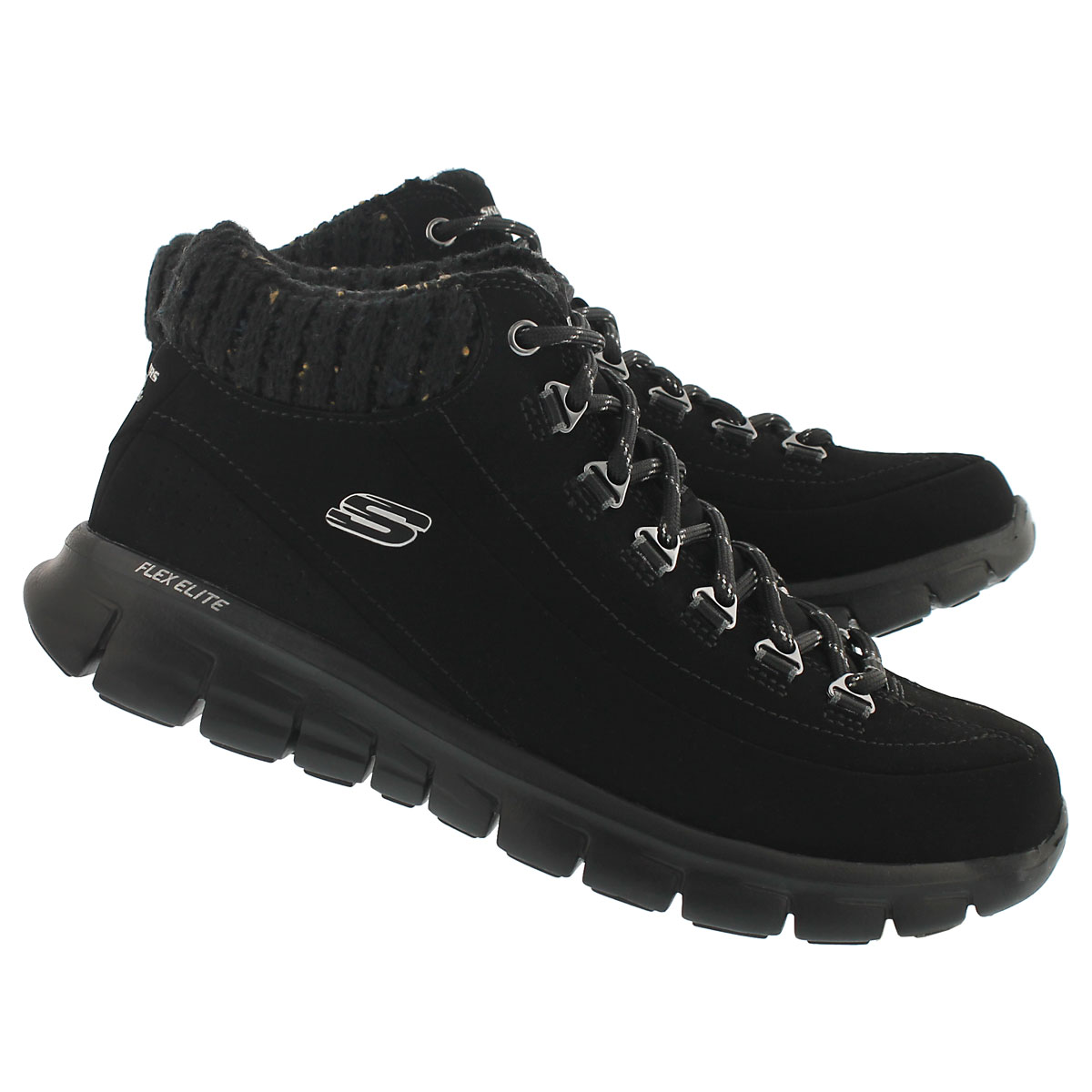 Lds Winter Nights black lace up sneaker