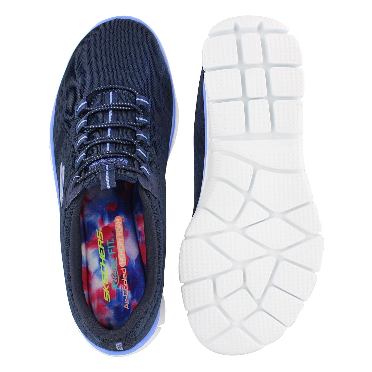 Lds Ocean View navy bungee running shoe