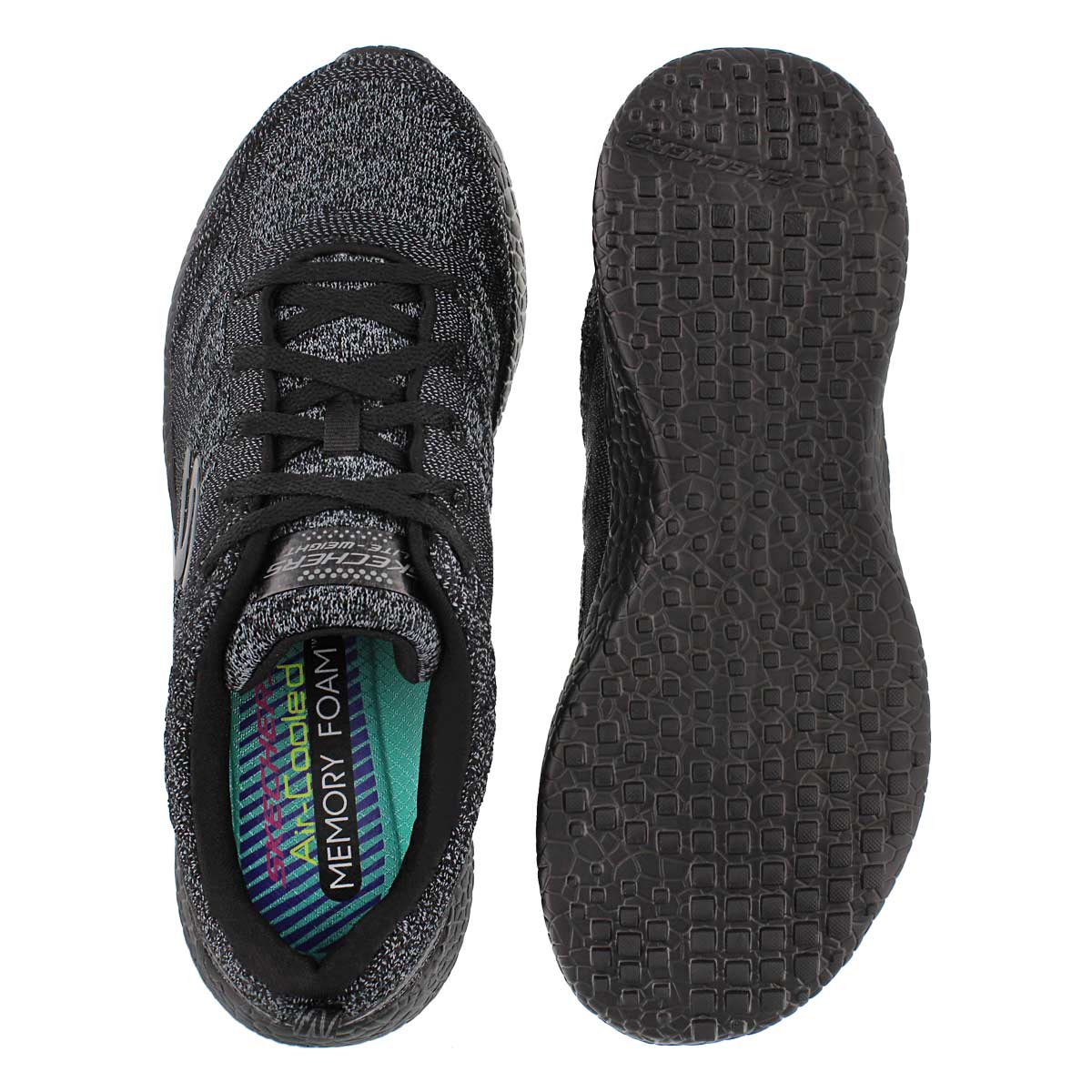 Espadrille lacée Burst, noir, fem