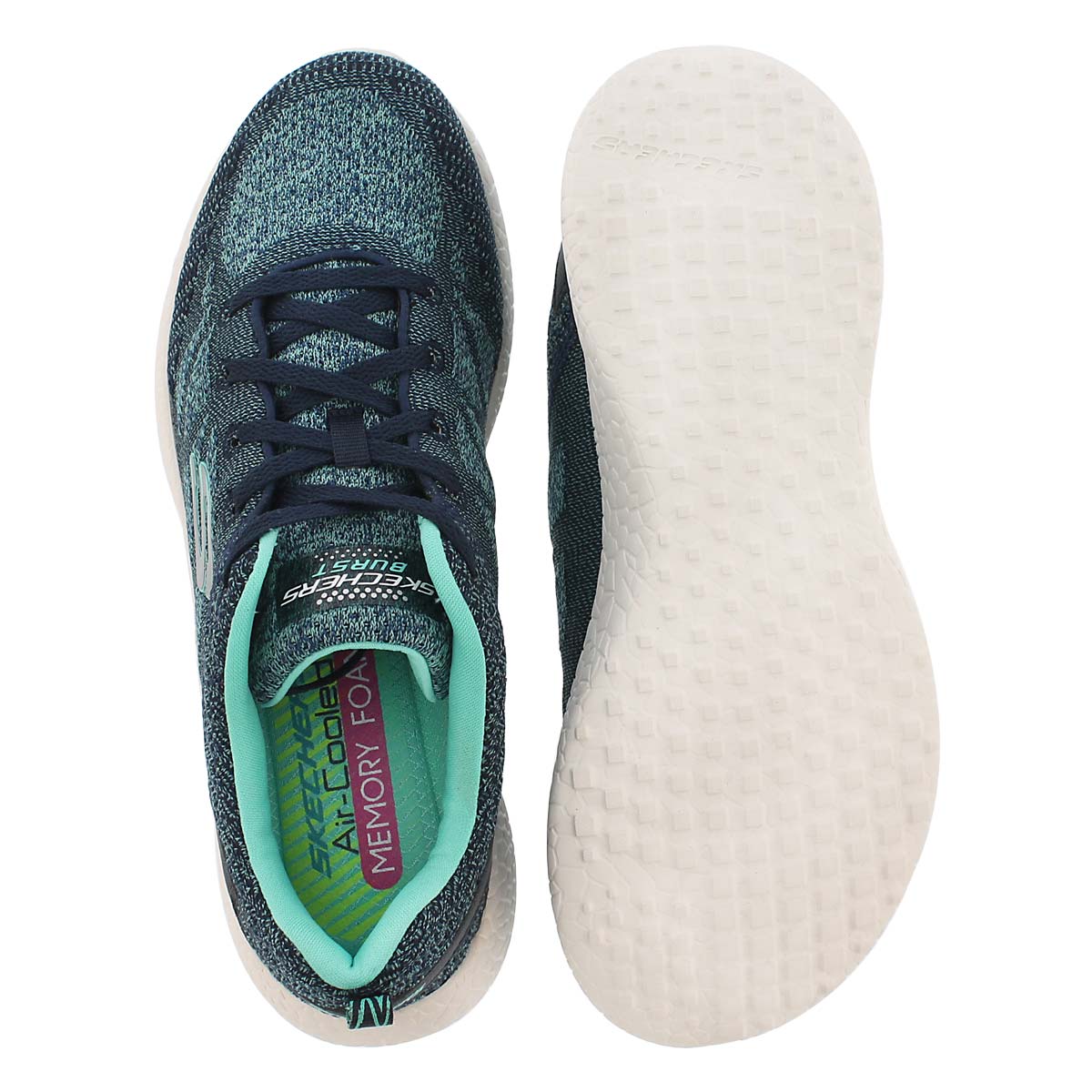 Lds Burst navy lace up running shoe