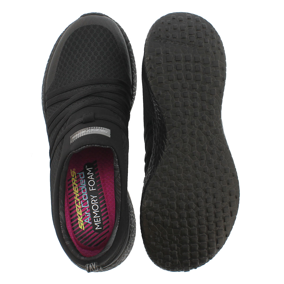 Lds Very Daring blk slip on sneaker