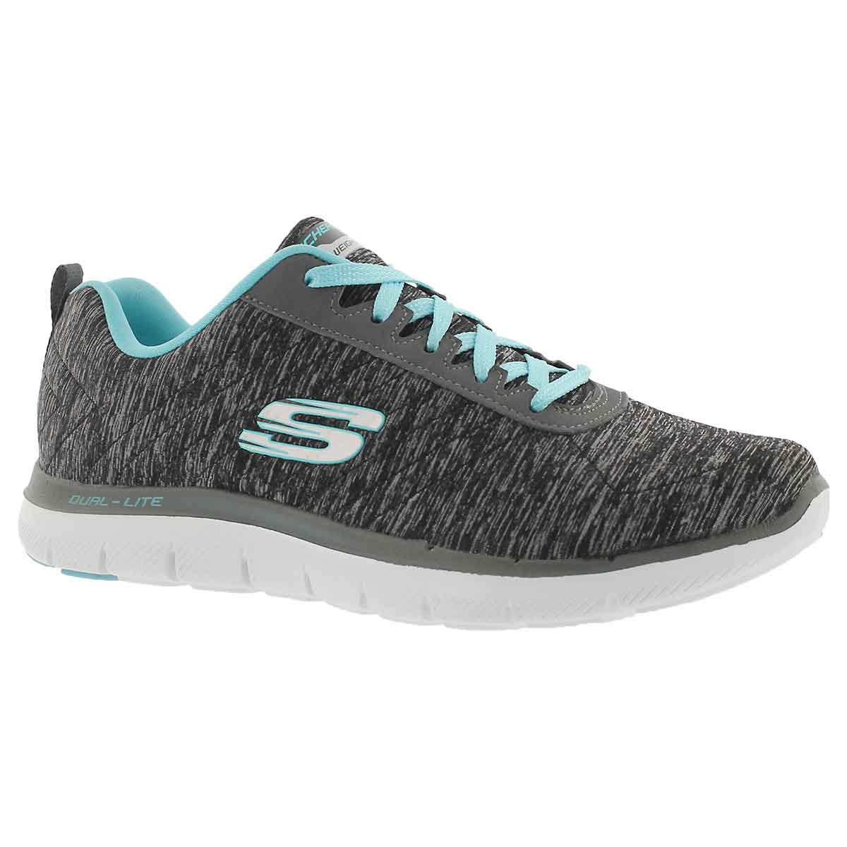 Lds Flex Appeal 2.0 bk/bl lace up runner