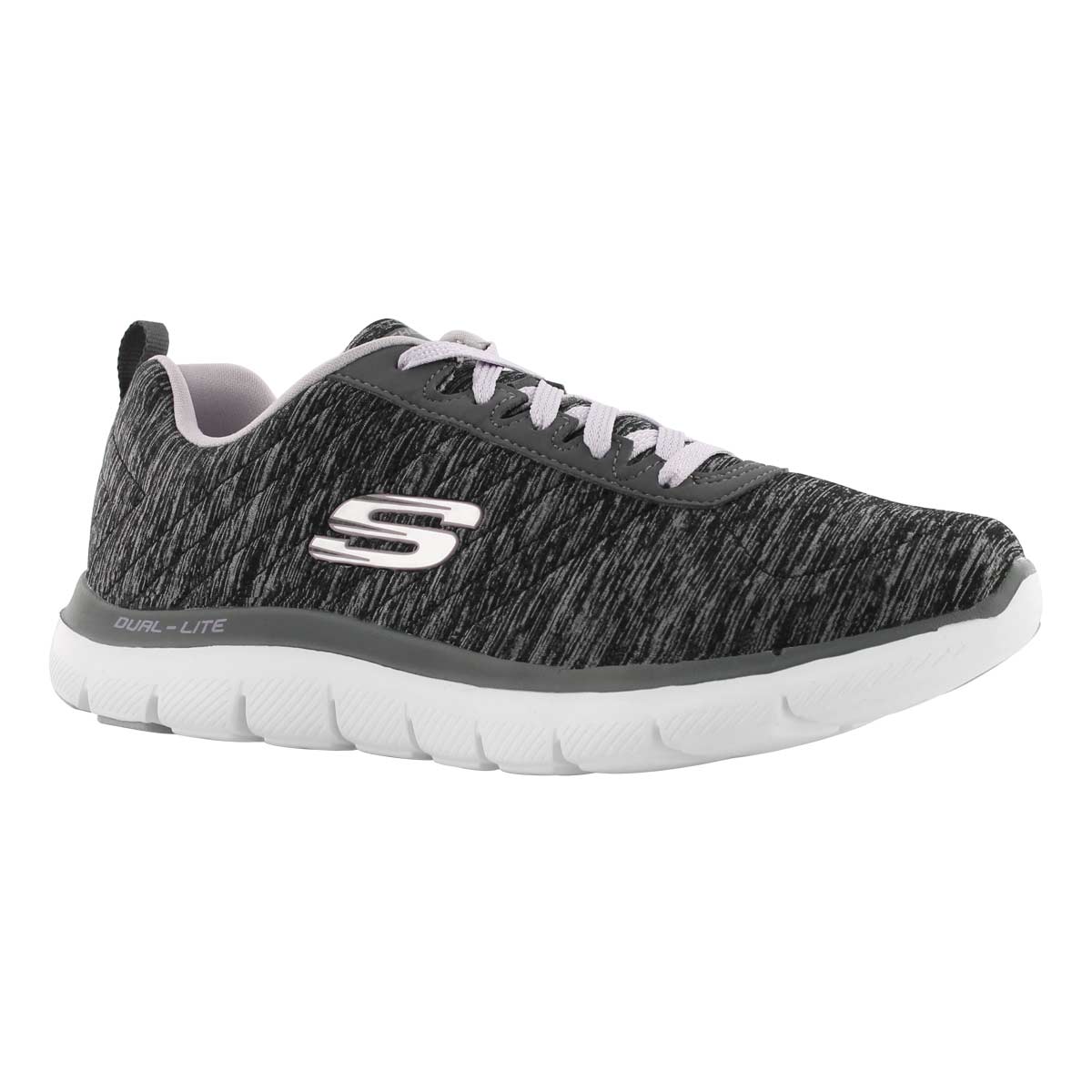 Lds Flex Appeal 2.0 blk/lav lace up snkr