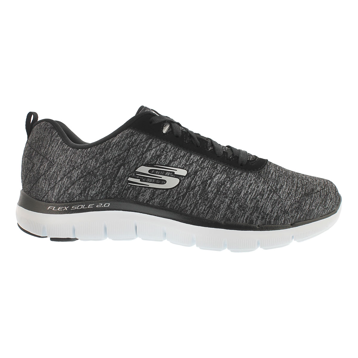 Lds Flex Appeal 2.0 blk lace up runner