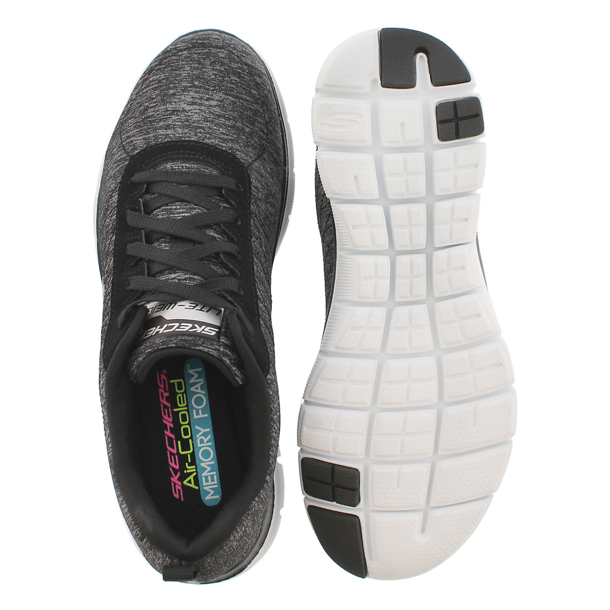 Lds Flex Appeal 2.0 blk lace up runner