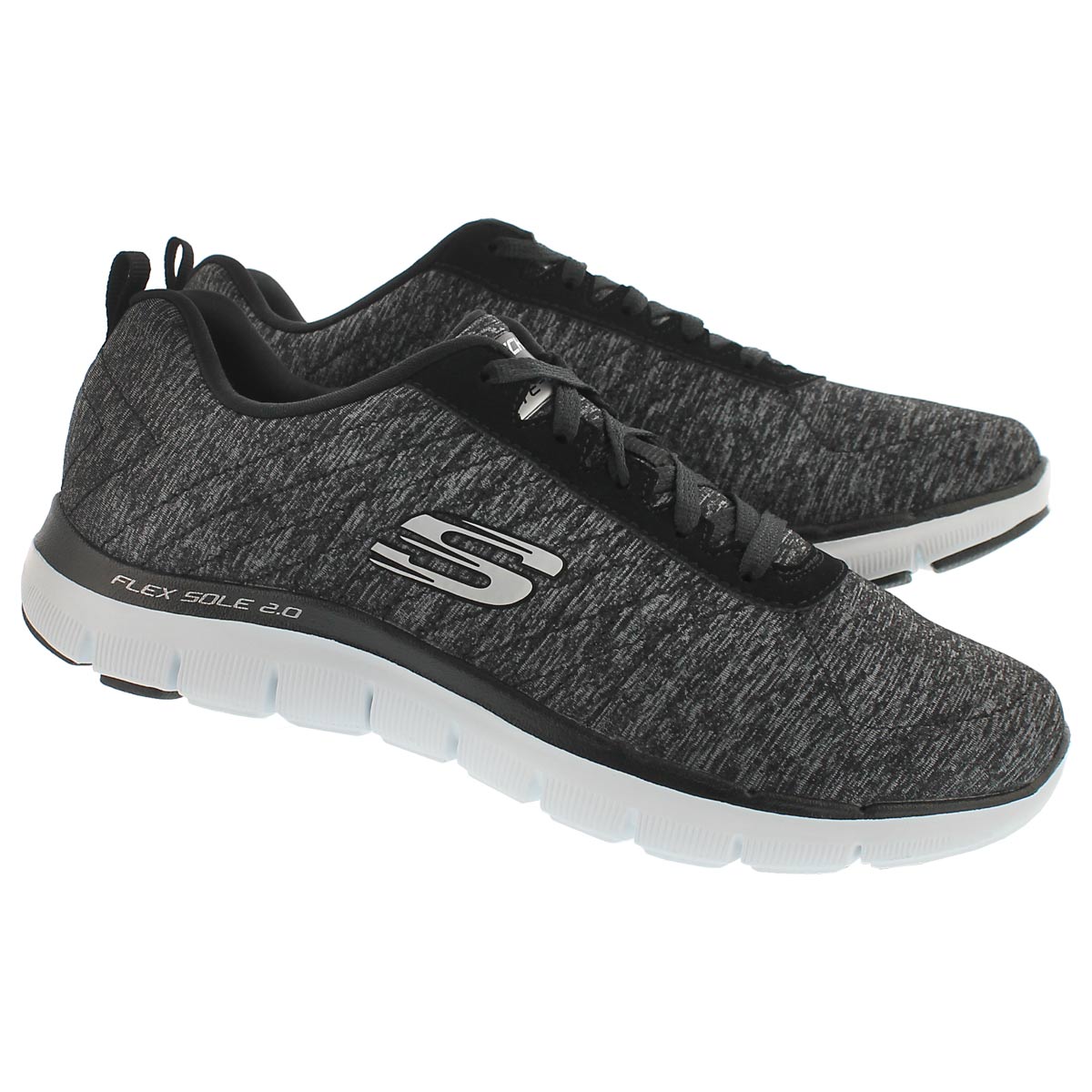 Lds Flex Appeal 2.0 blk lace up runner
