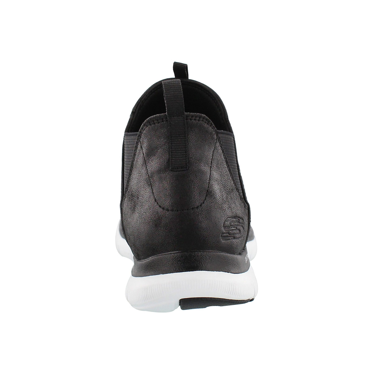 Lds Done Deal blk/wht slip on hi sneaker
