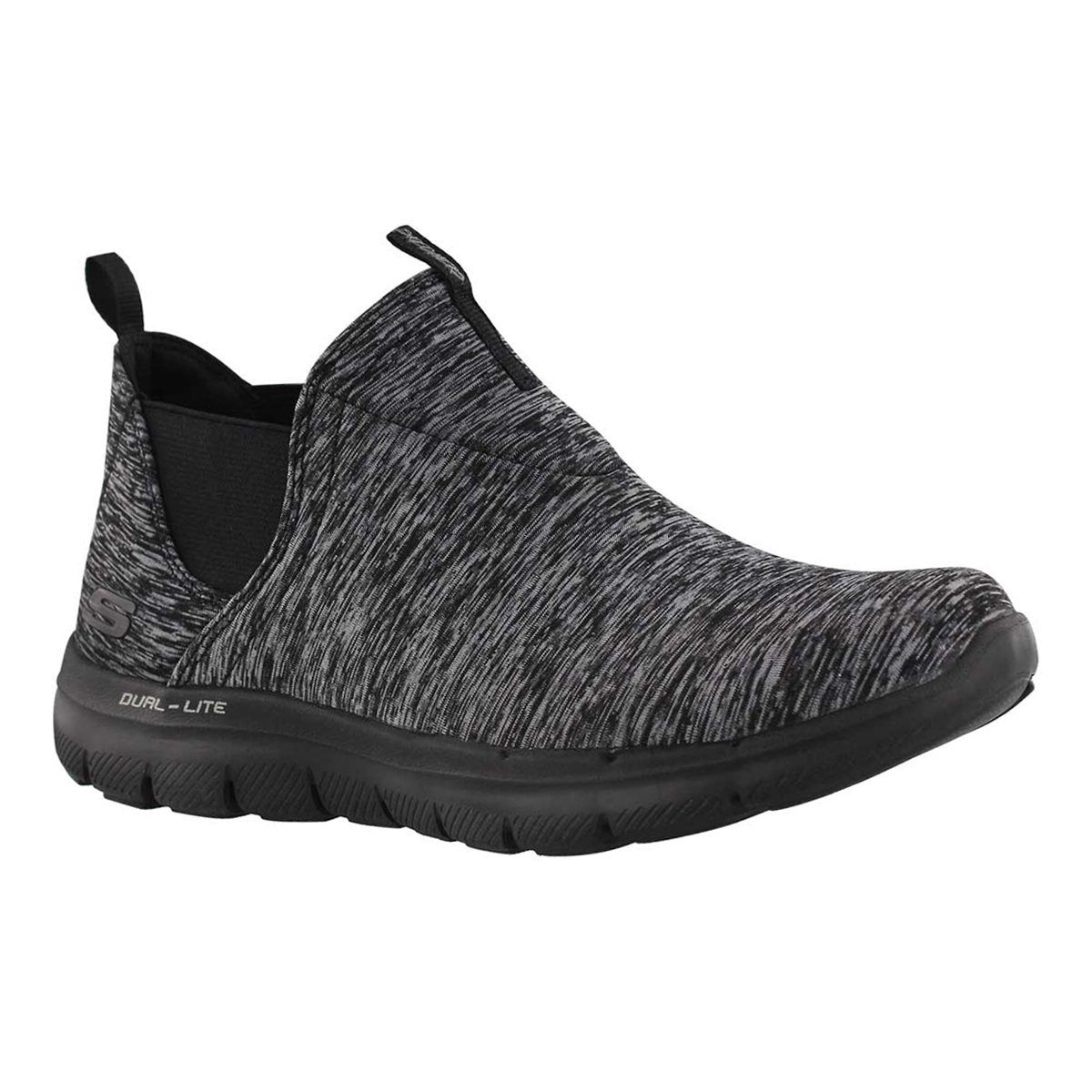 Lds High Card black slip on gore sneaker