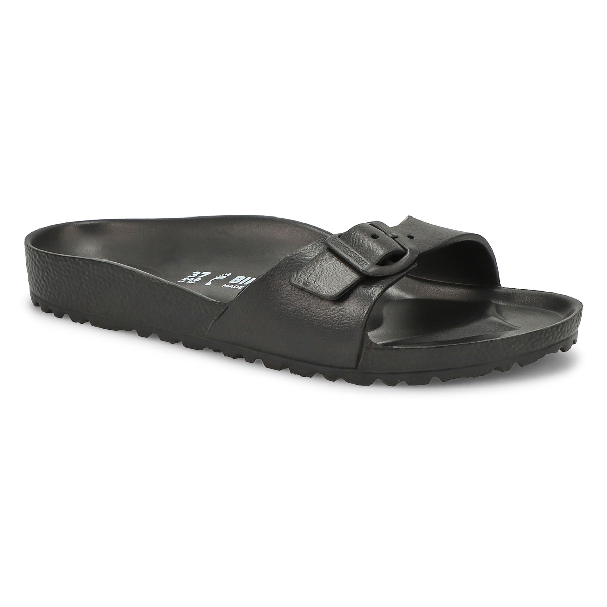 Women's MADRID black slide sandals - Narrow