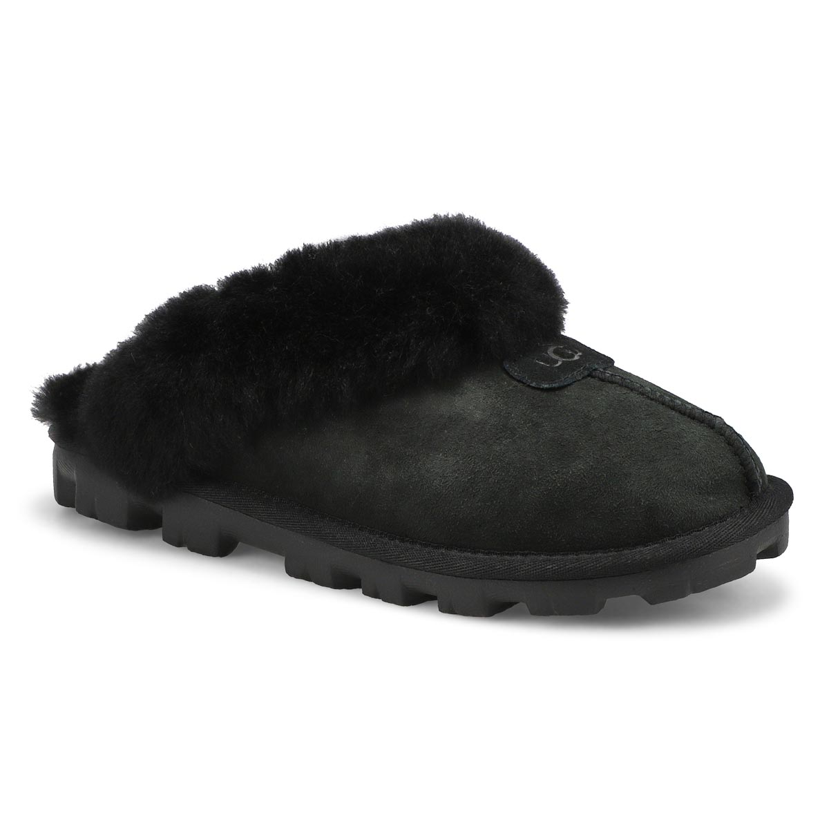 Lds Coquette black sheepskin slipper
