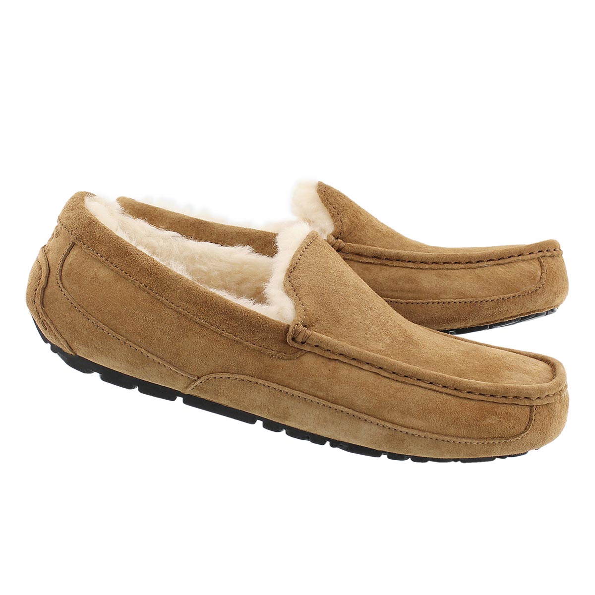Mns Ascot chestnut sheepskin moccasin
