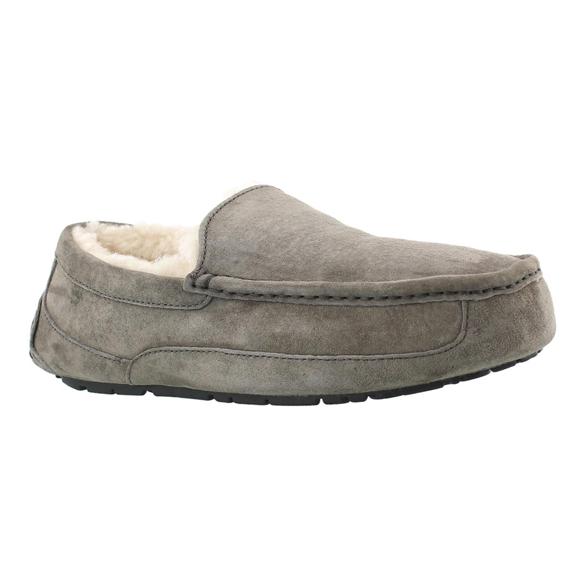 Mns Ascot charcoal sheepskin moccasin