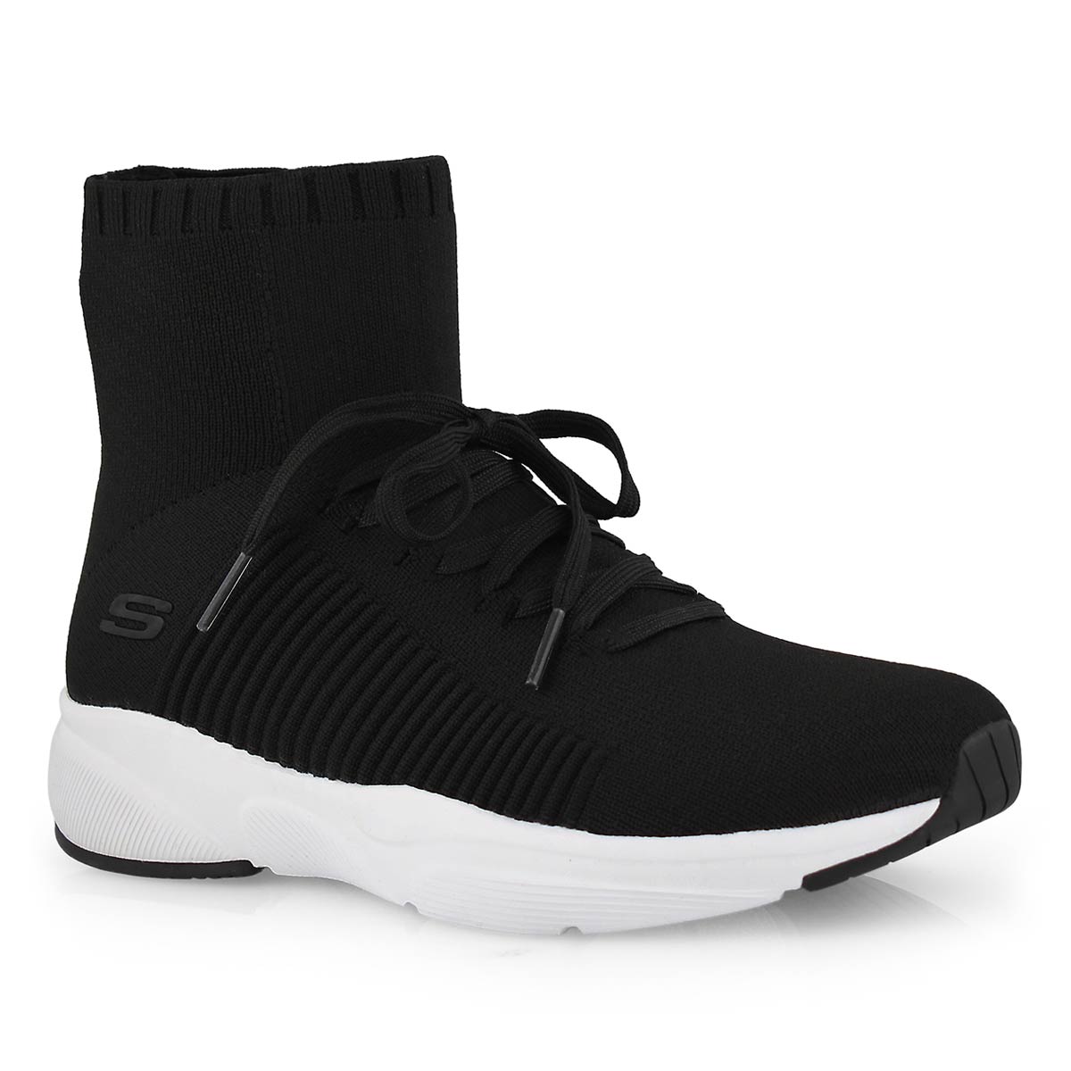 Lds Meridian Montae blk/wht sock snkr
