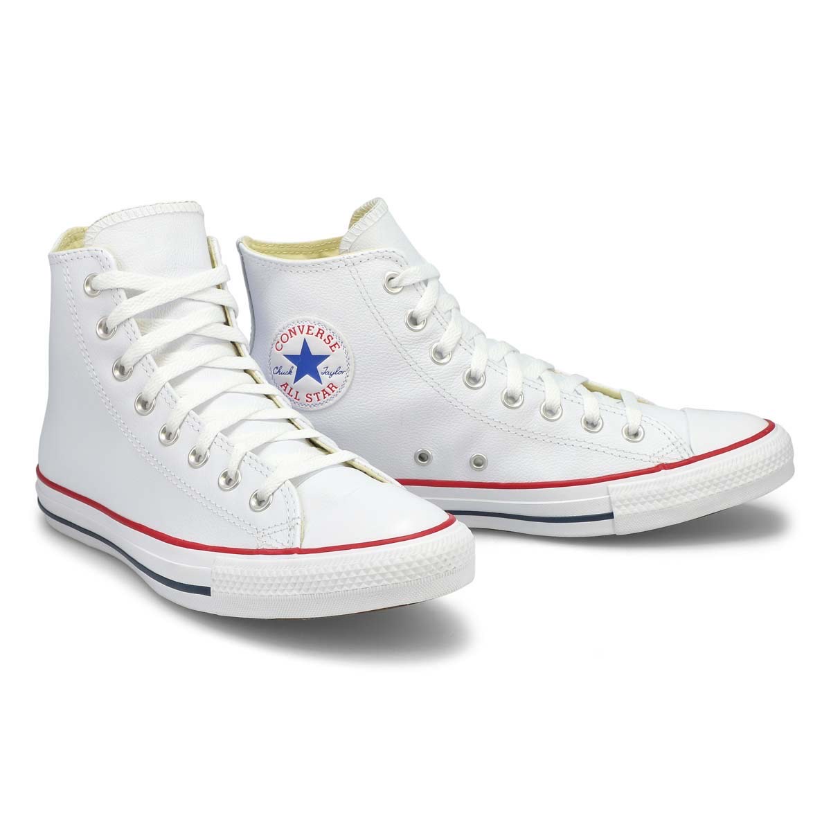Lds CT All Star Leather white hi top