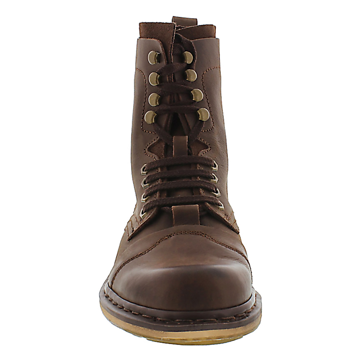 Mns Pier dk brown 9 eye leather boot