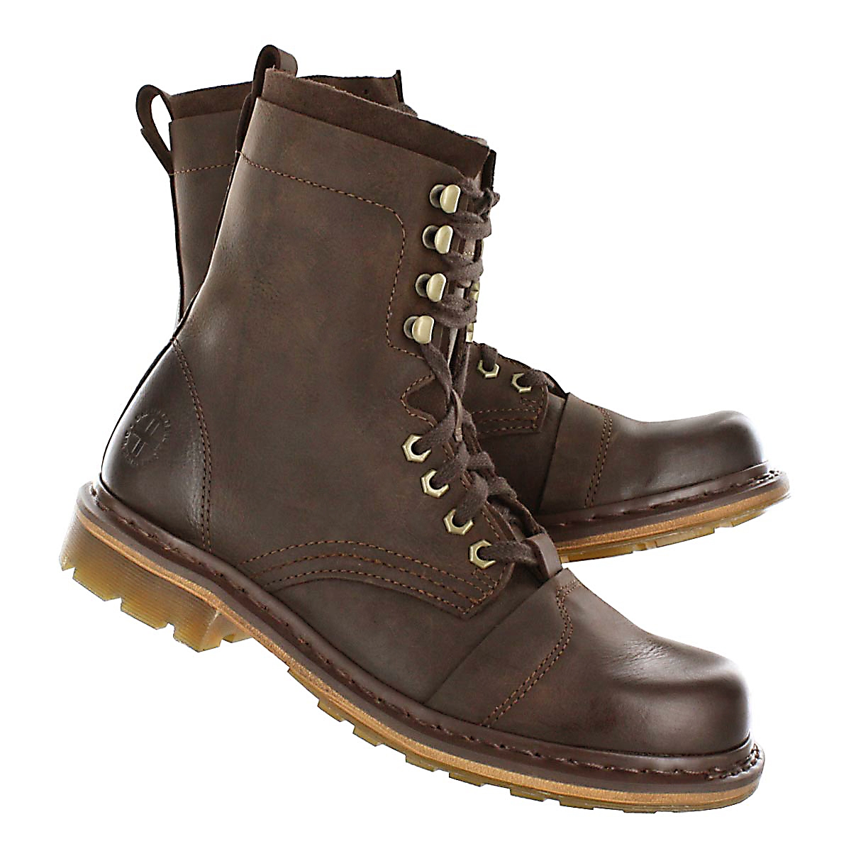 Mns Pier dk brown 9 eye leather boot