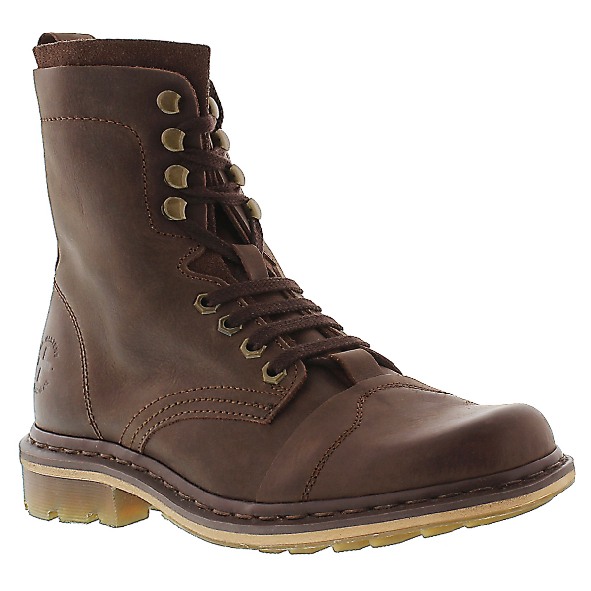 Mns Pier dk brown 9 eye leather boot