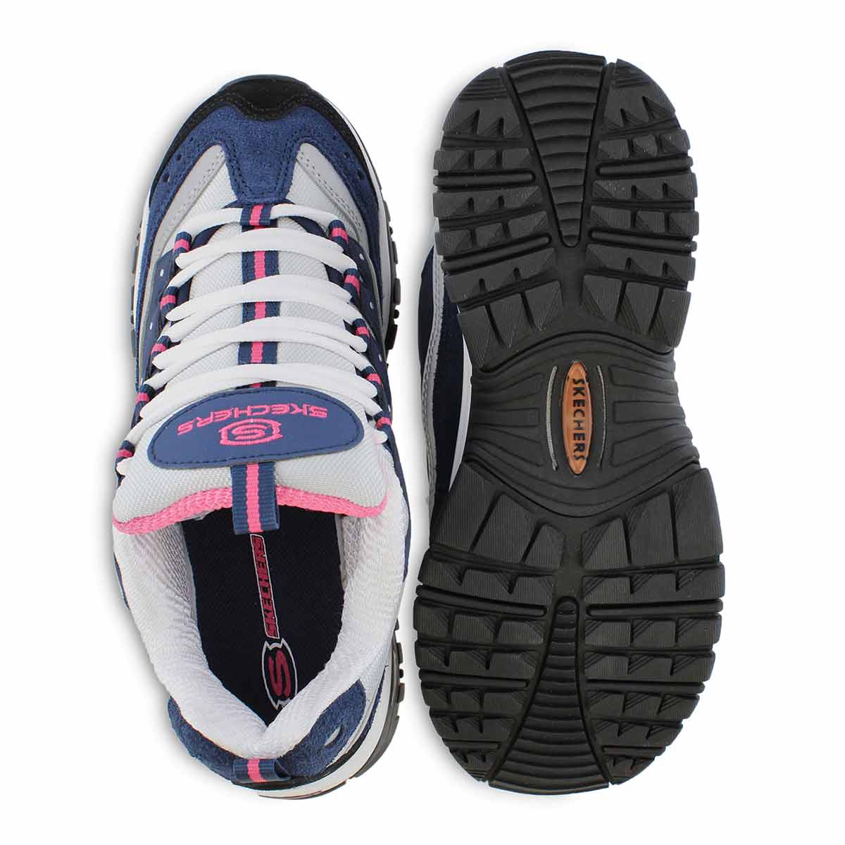 skechers navy hot pink