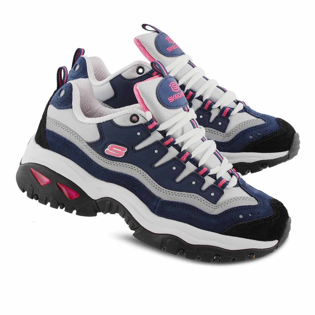skechers navy hot pink