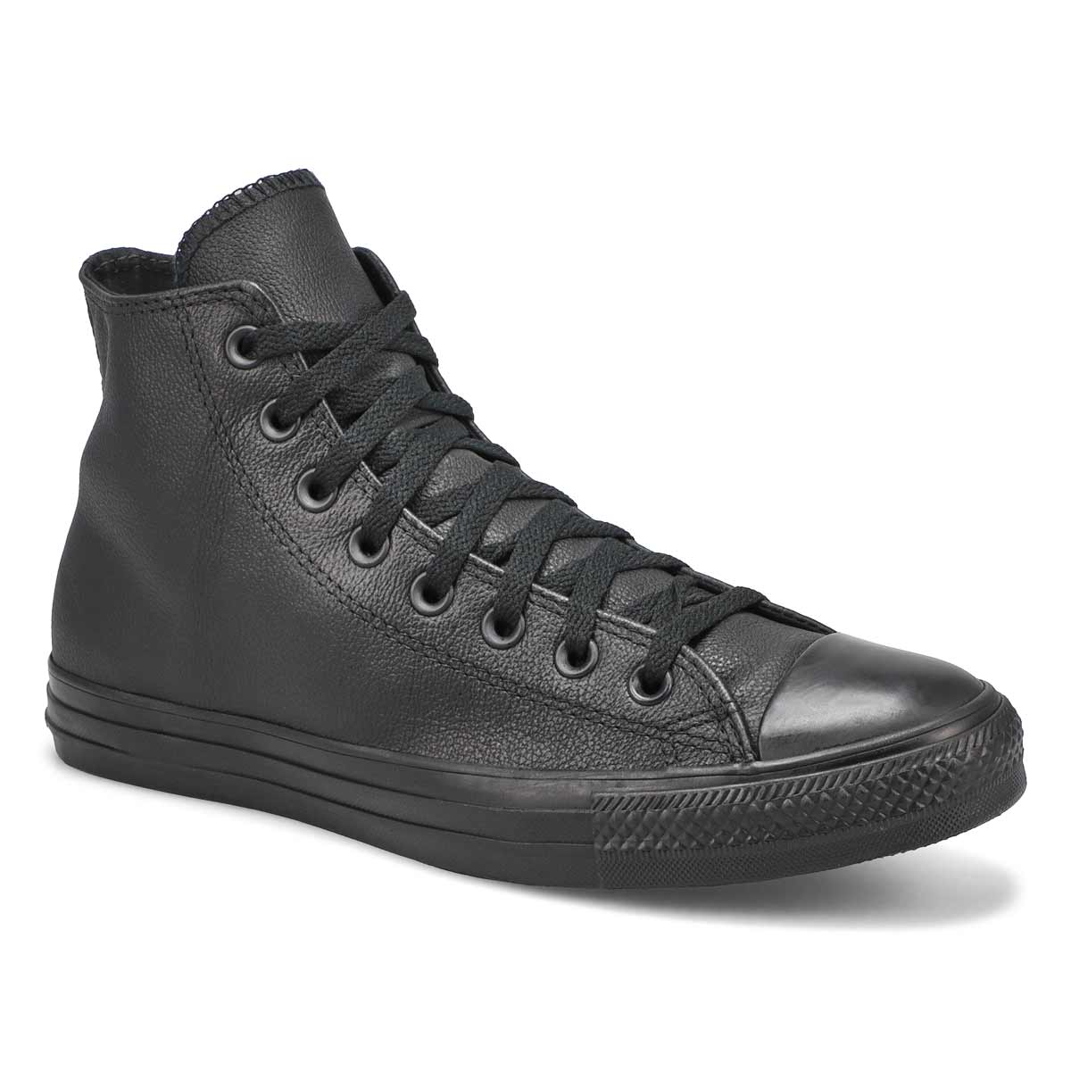 Mns CTAS Leather Hi blk mono snkr