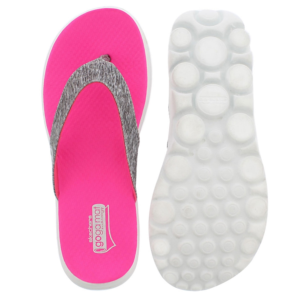 Lds Flow grey/pink thong sandal