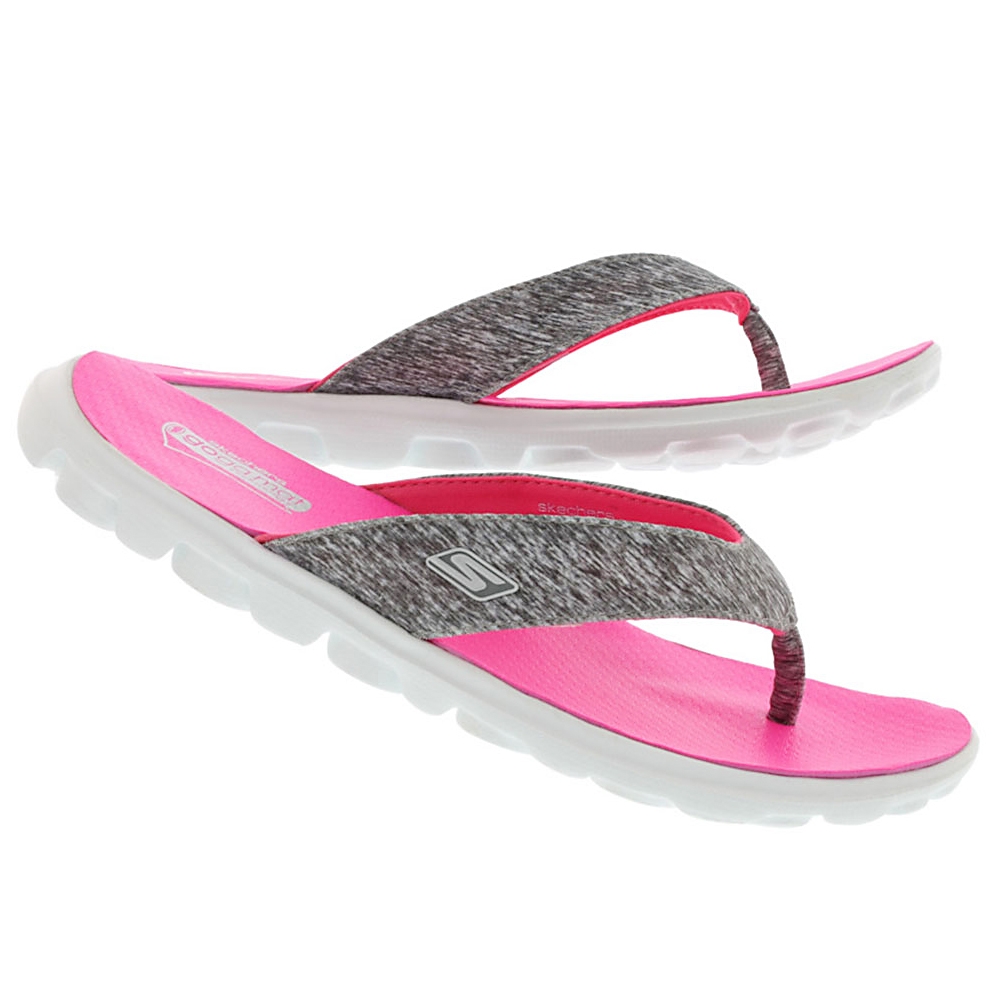 Lds Flow grey/pink thong sandal