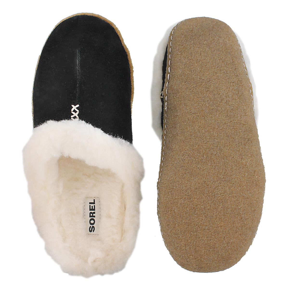 Lds Nakiska Slide black suede slipper