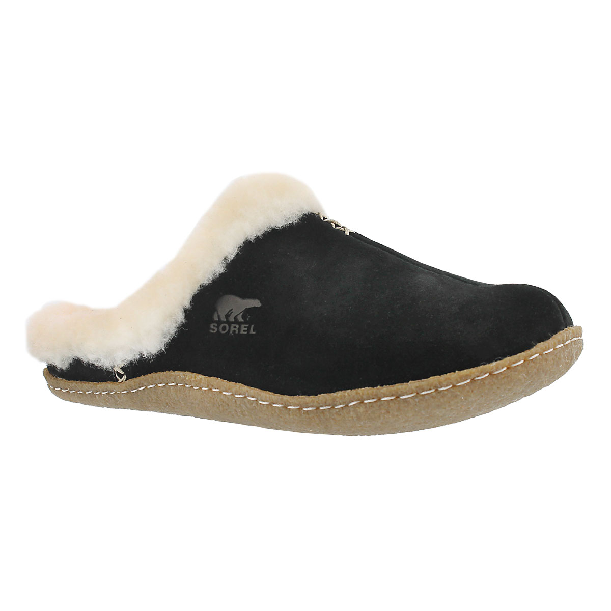 Women's NAKISKA SLIDE black suede slippers
