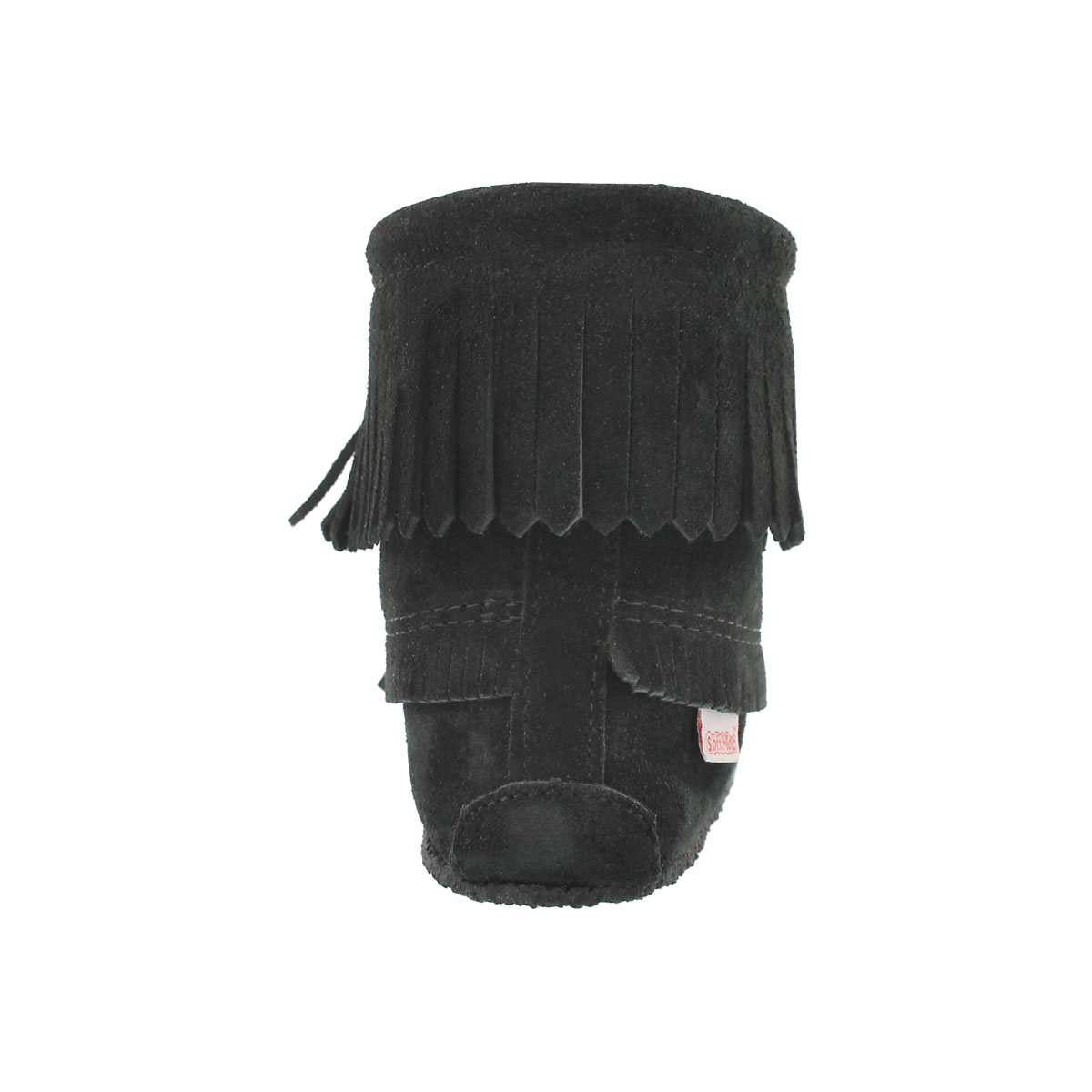 Mocassins bottines à frange noir, femmes