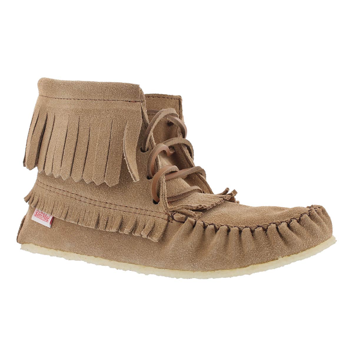 Lds mocha fringe booti moc w/memory foam