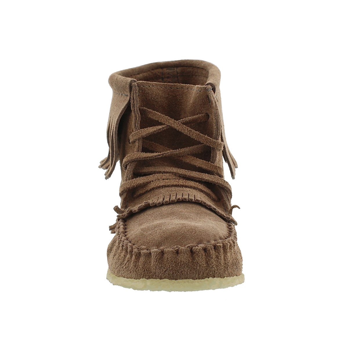 Lds tob fringe bootie moc w/memory foam