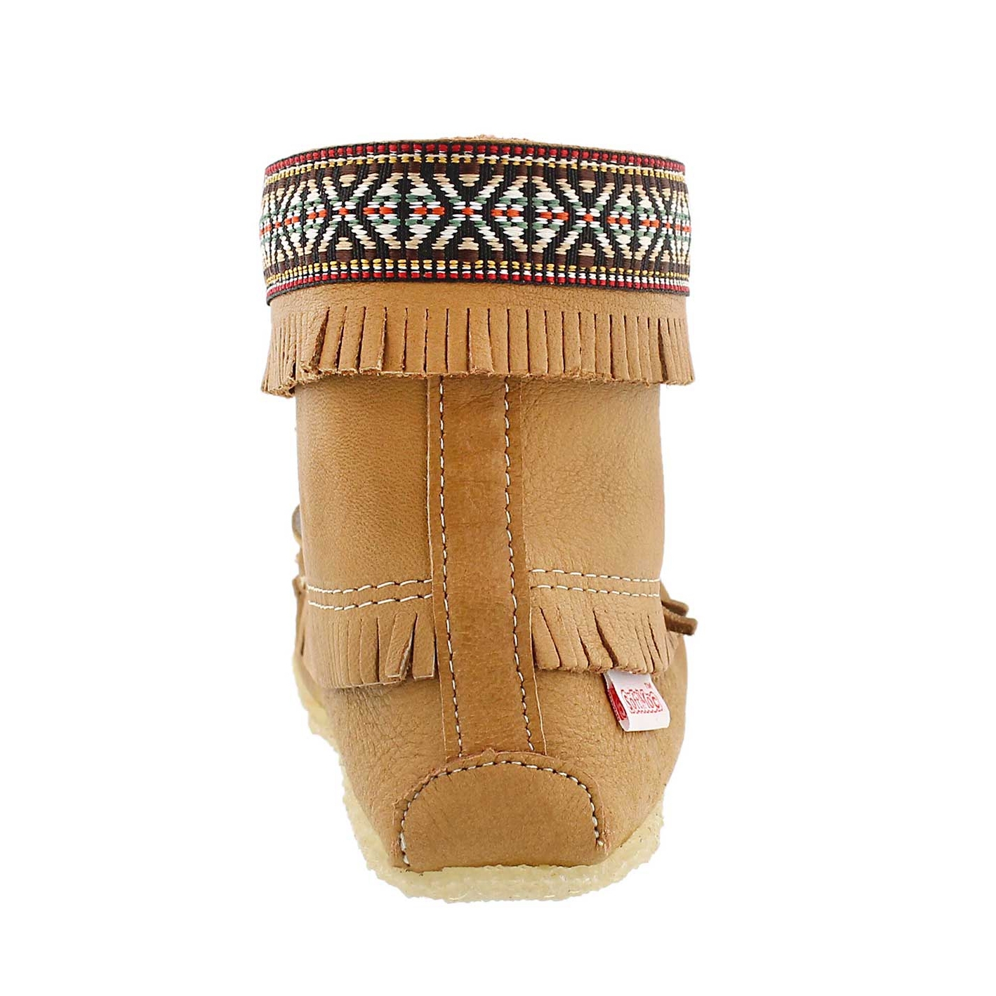 Lds cork moose fringe bootie moccasin