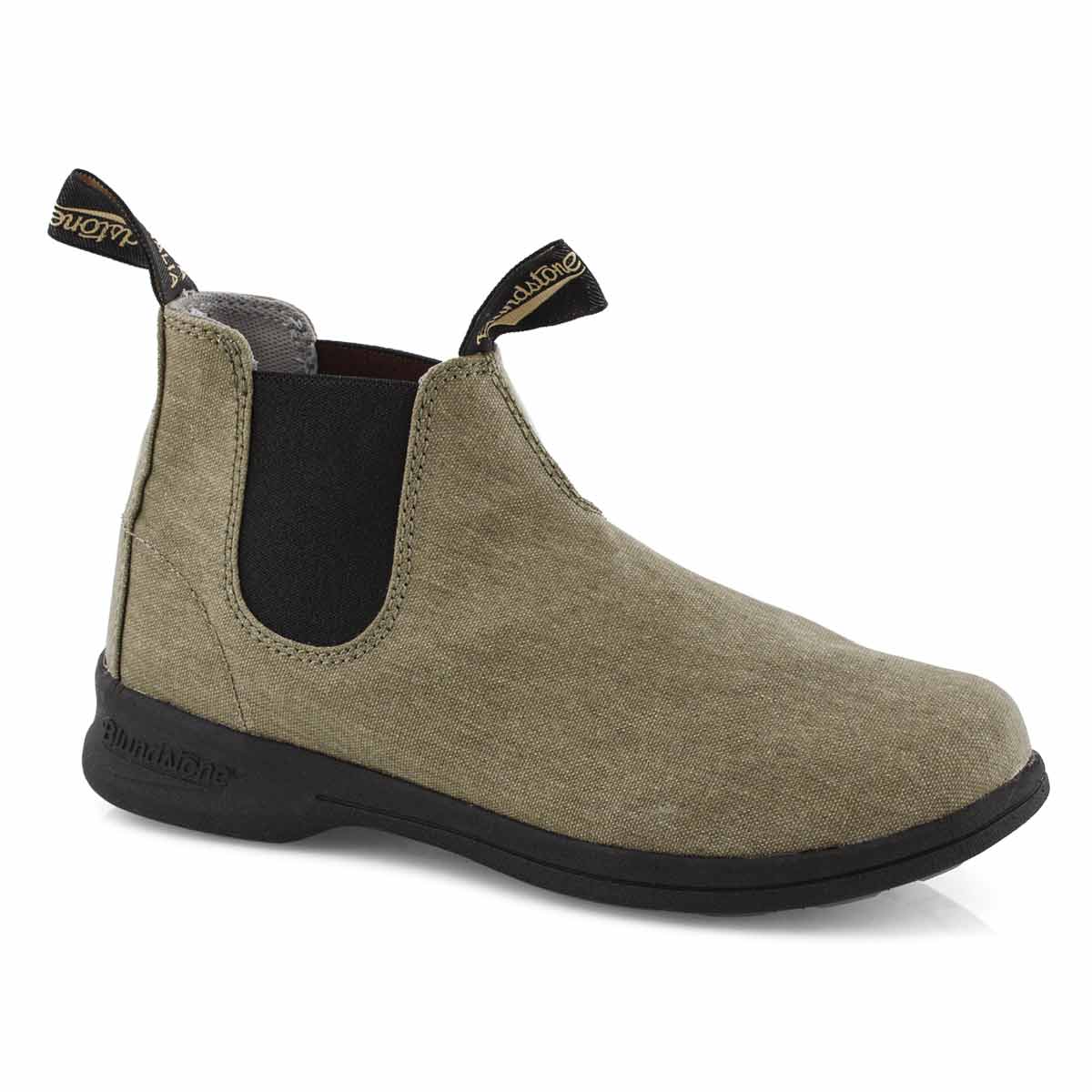 Unisex Canvas khaki pull on boot
