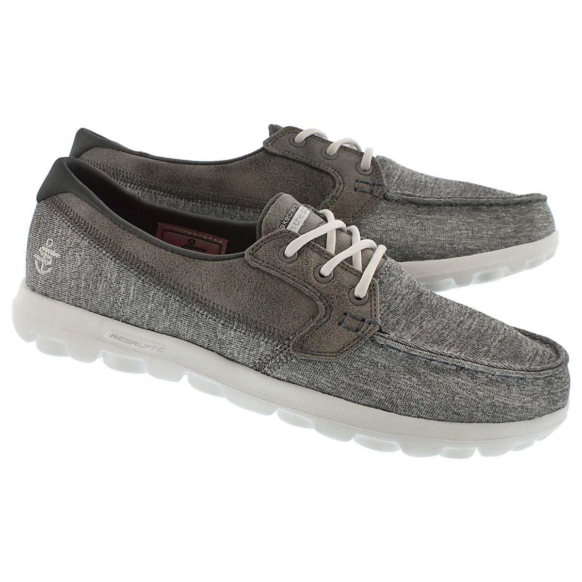 Lds Headsail charcoal 3 eye boat shoe