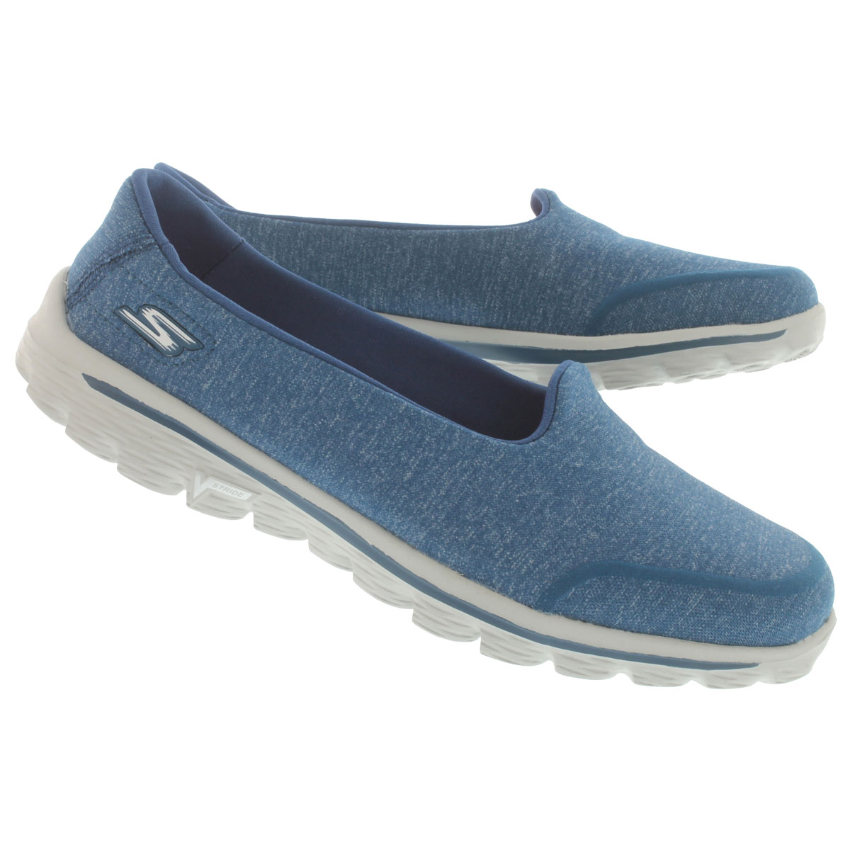 Lds GOwalk 2 Bind blu slipon shoe