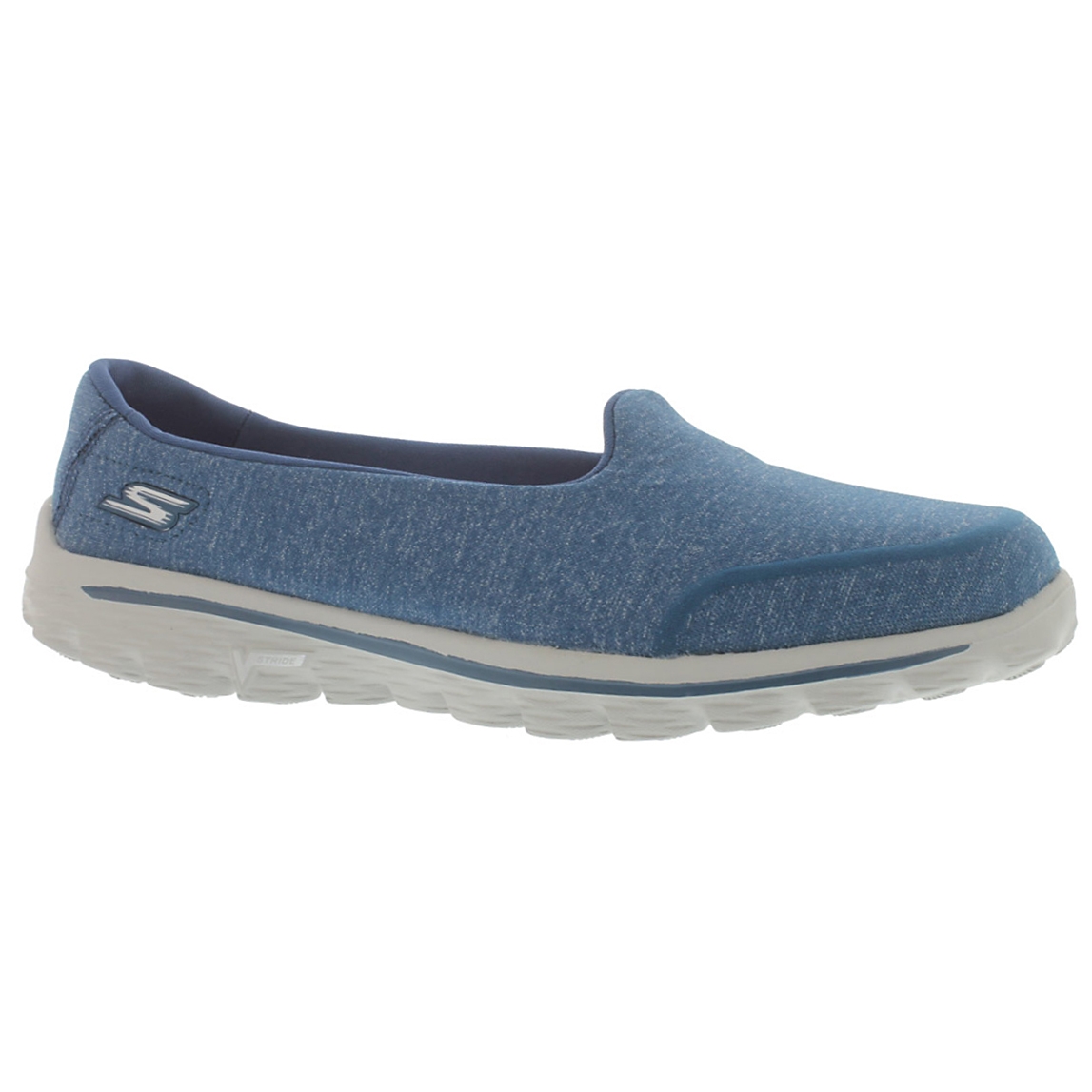 Lds GOwalk 2 Bind blu slipon shoe