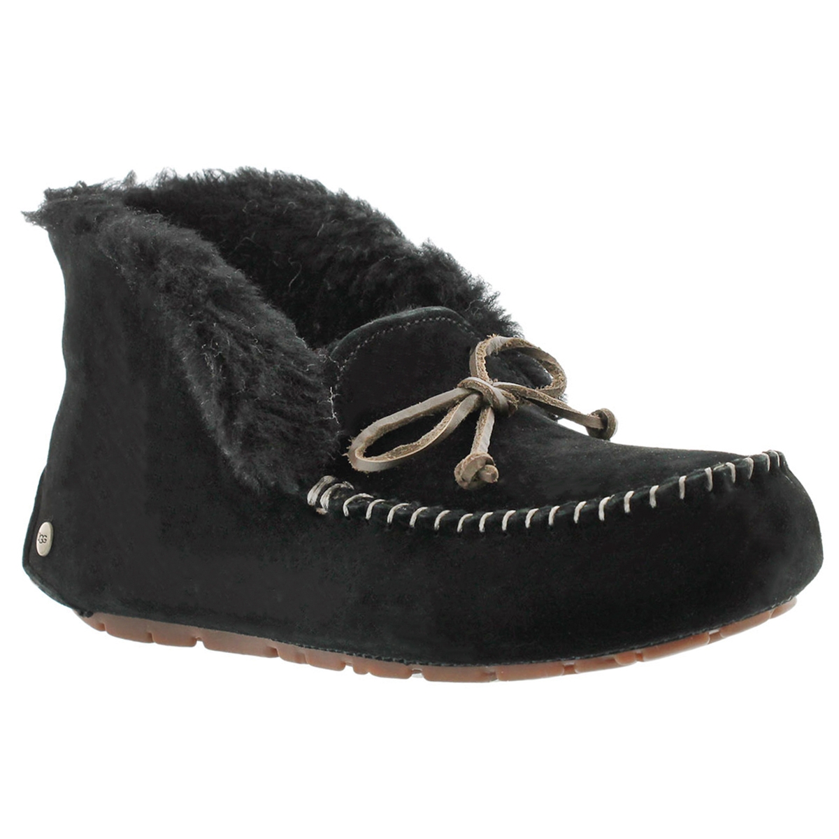 Lds Alena blk fold down moccasin