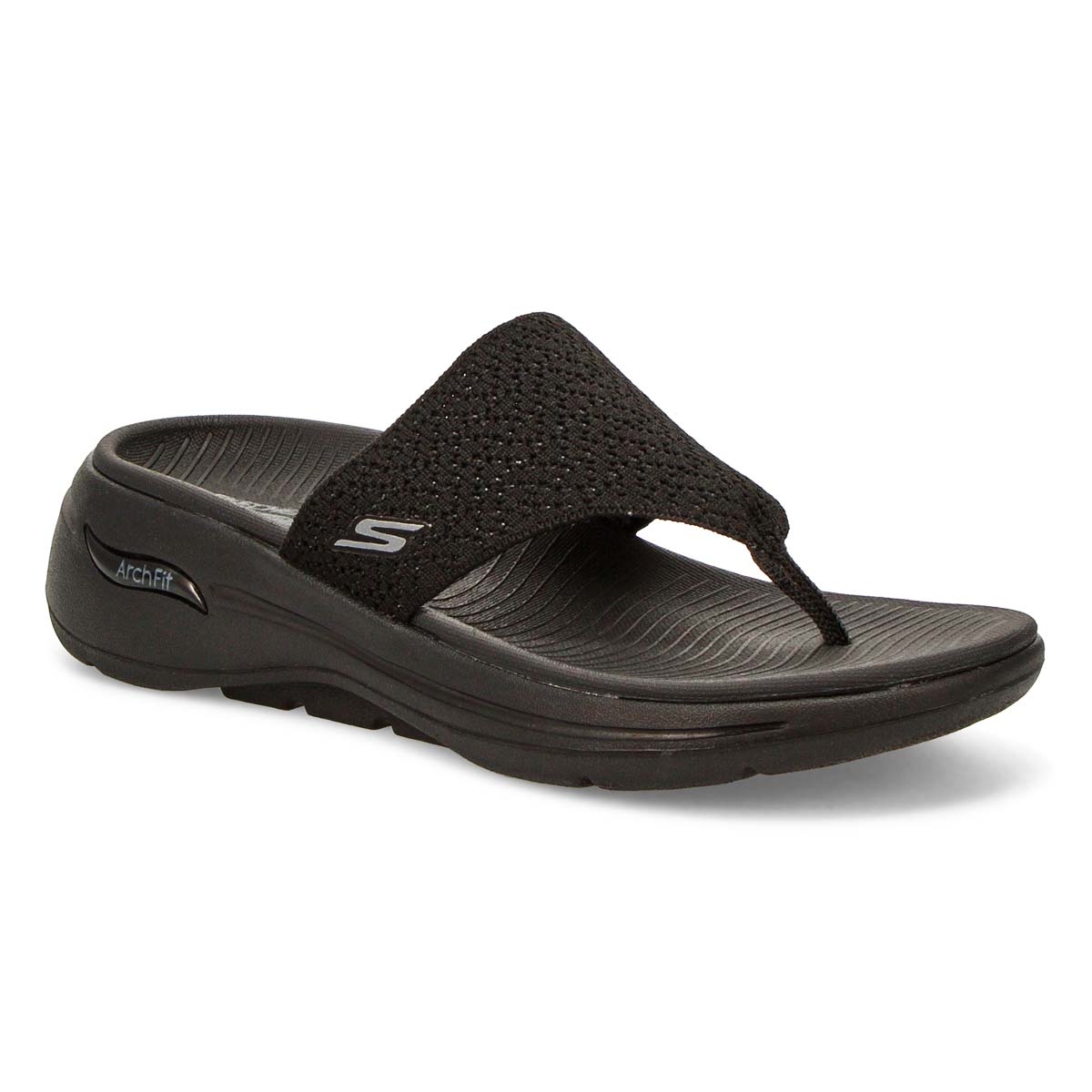 Skechers Women's Go Walk Arch Fit Sandal - Bl | SoftMoc.com