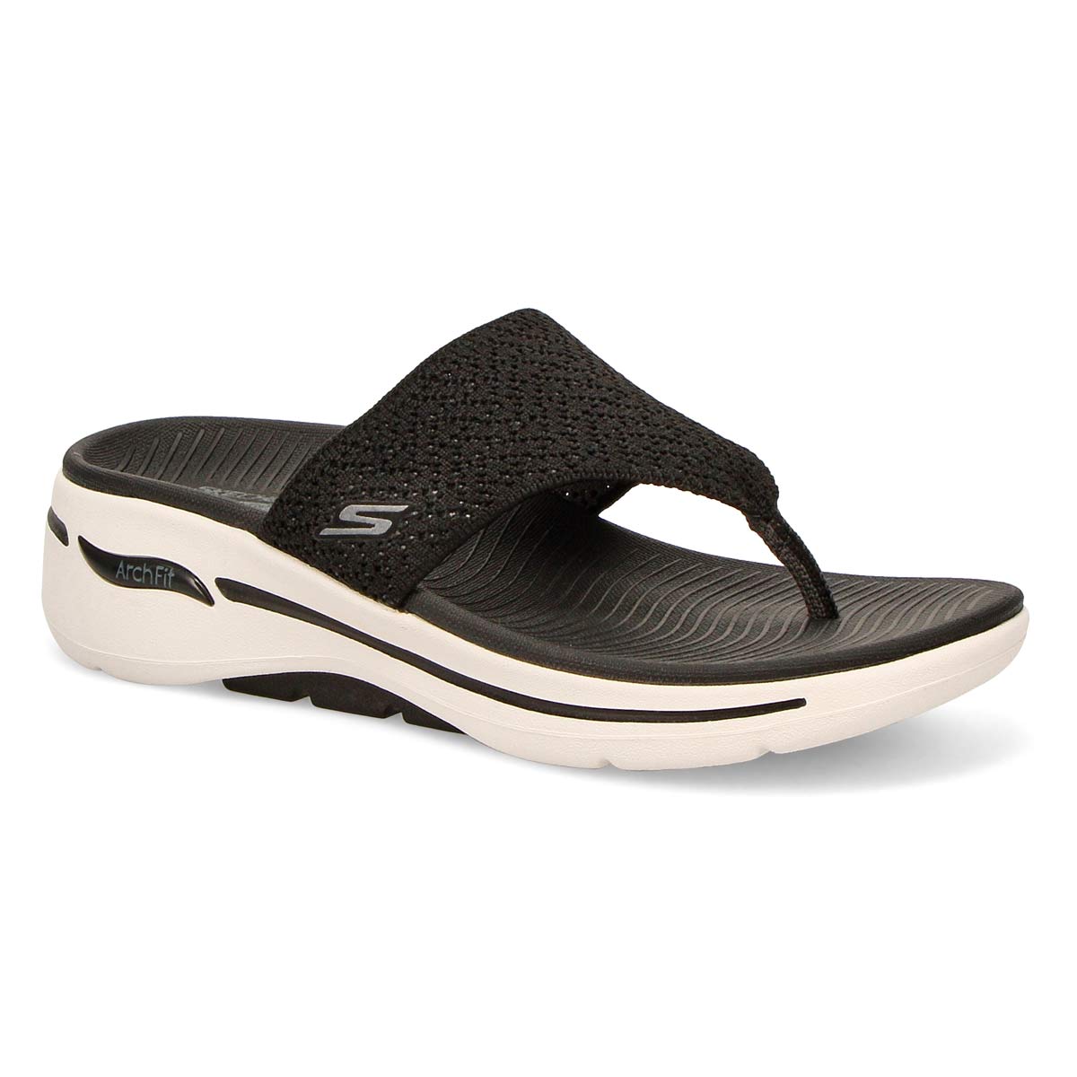 Skechers Women's Go Walk Arch Fit Sandal - Bl | SoftMoc.com