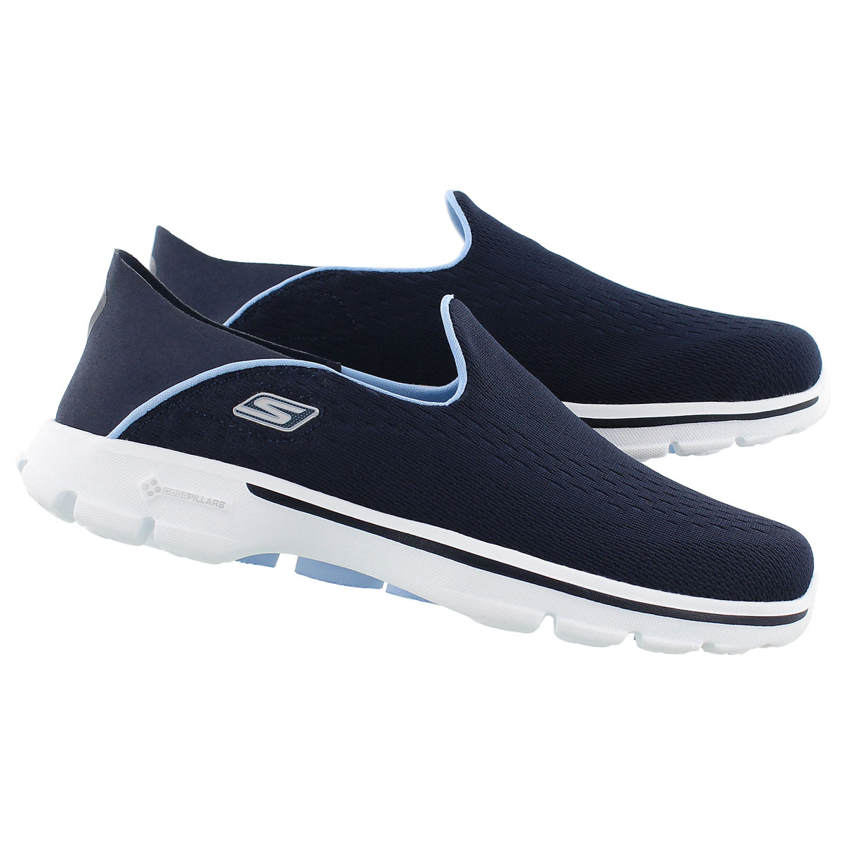 Lds GOwalk 3 nvy convertible heel slipon