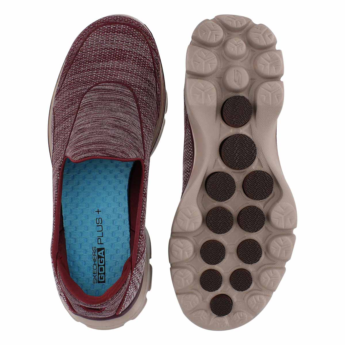 Lds Super Sock 3 burgundy walking shoe