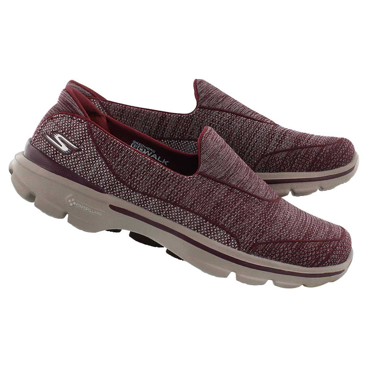 Lds Super Sock 3 burgundy walking shoe