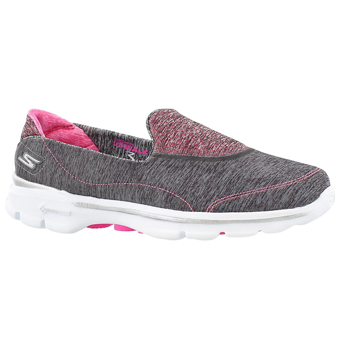 Lds GOwalk 3 Elevate gry slipon shoe