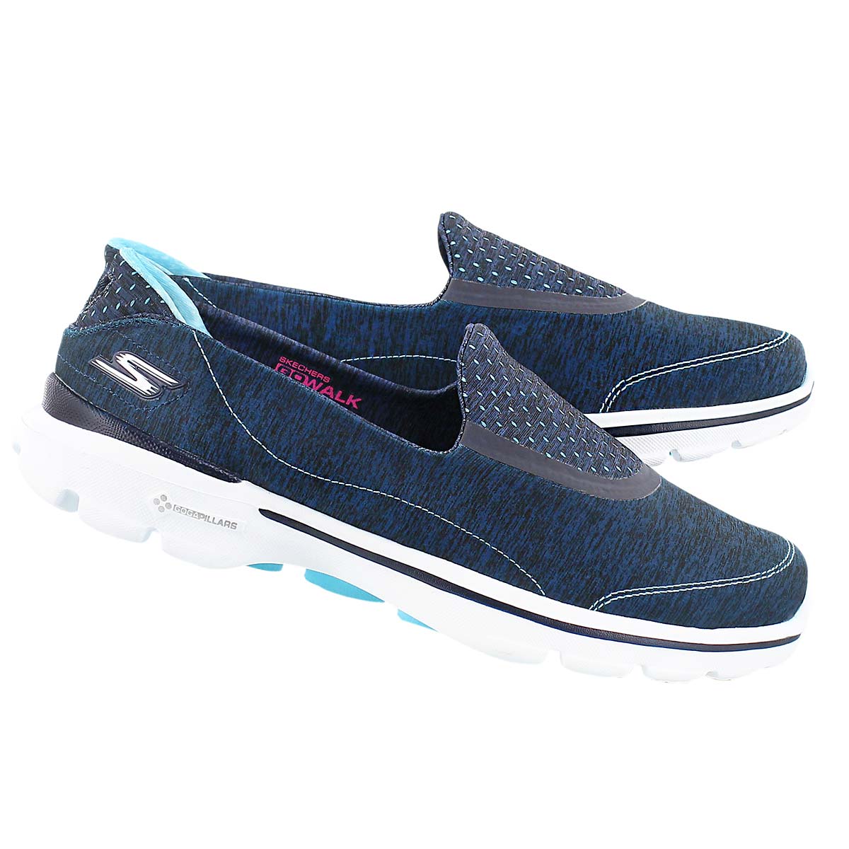 Lds GOwalk 3 Elevate blue slipon shoe