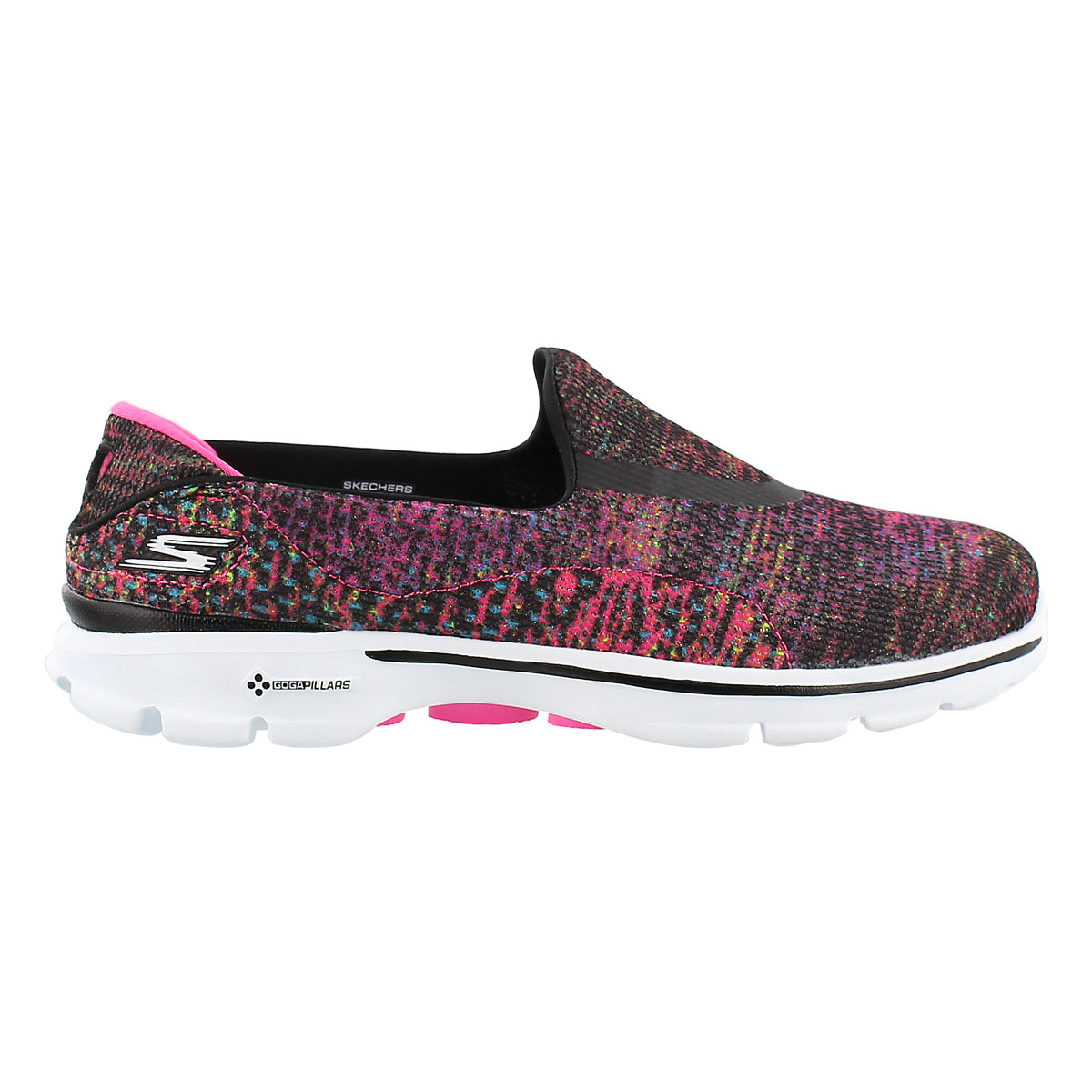 Lds GOwalk 3 Glisten blk slipon walking