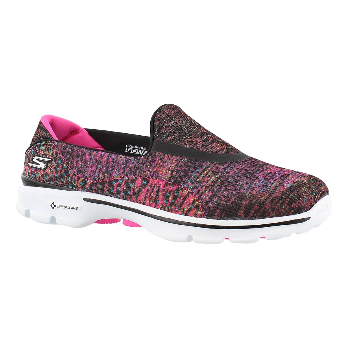 Lds GOwalk 3 Glisten blk slipon walking