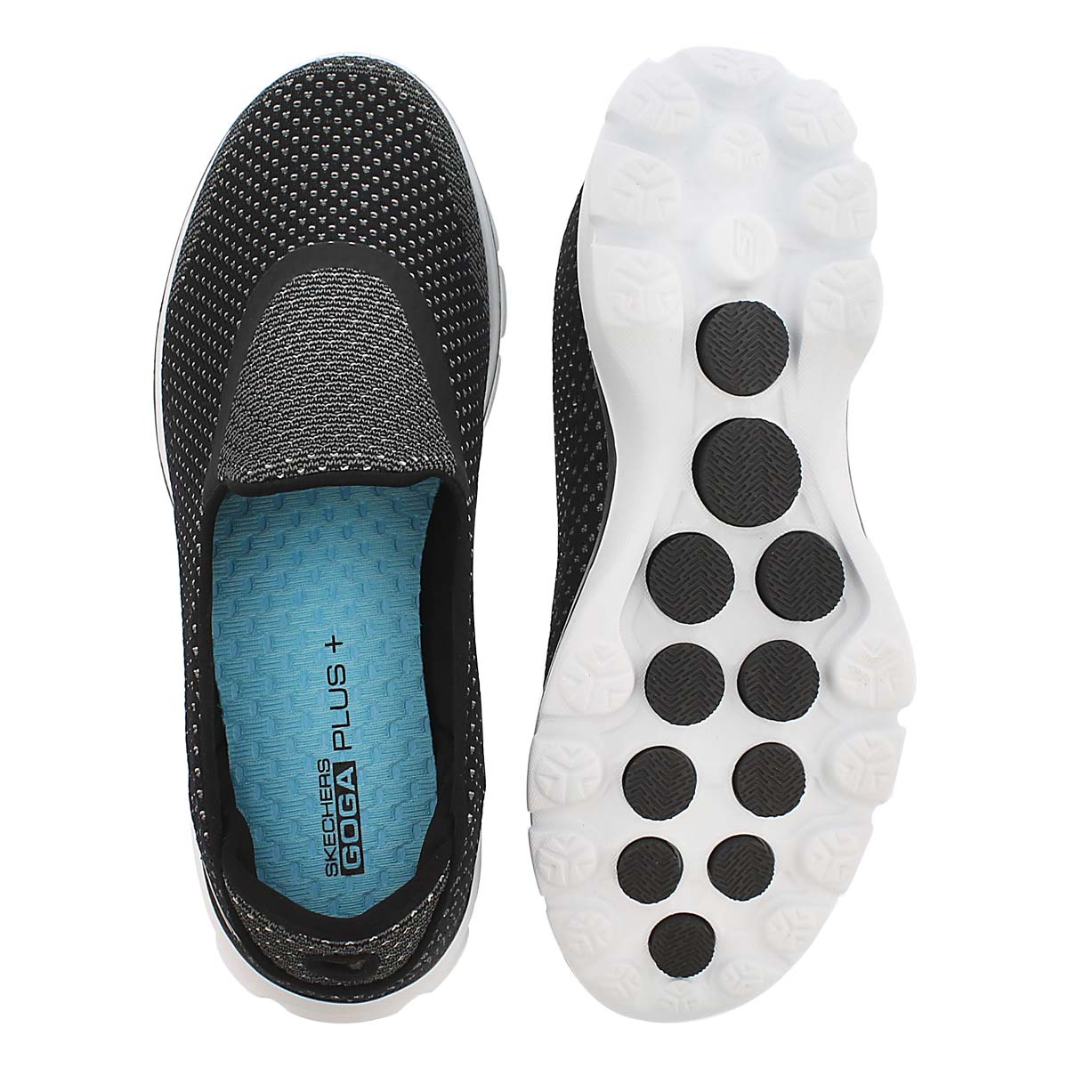 Lds GOwalk 3 blk slip on sneaker