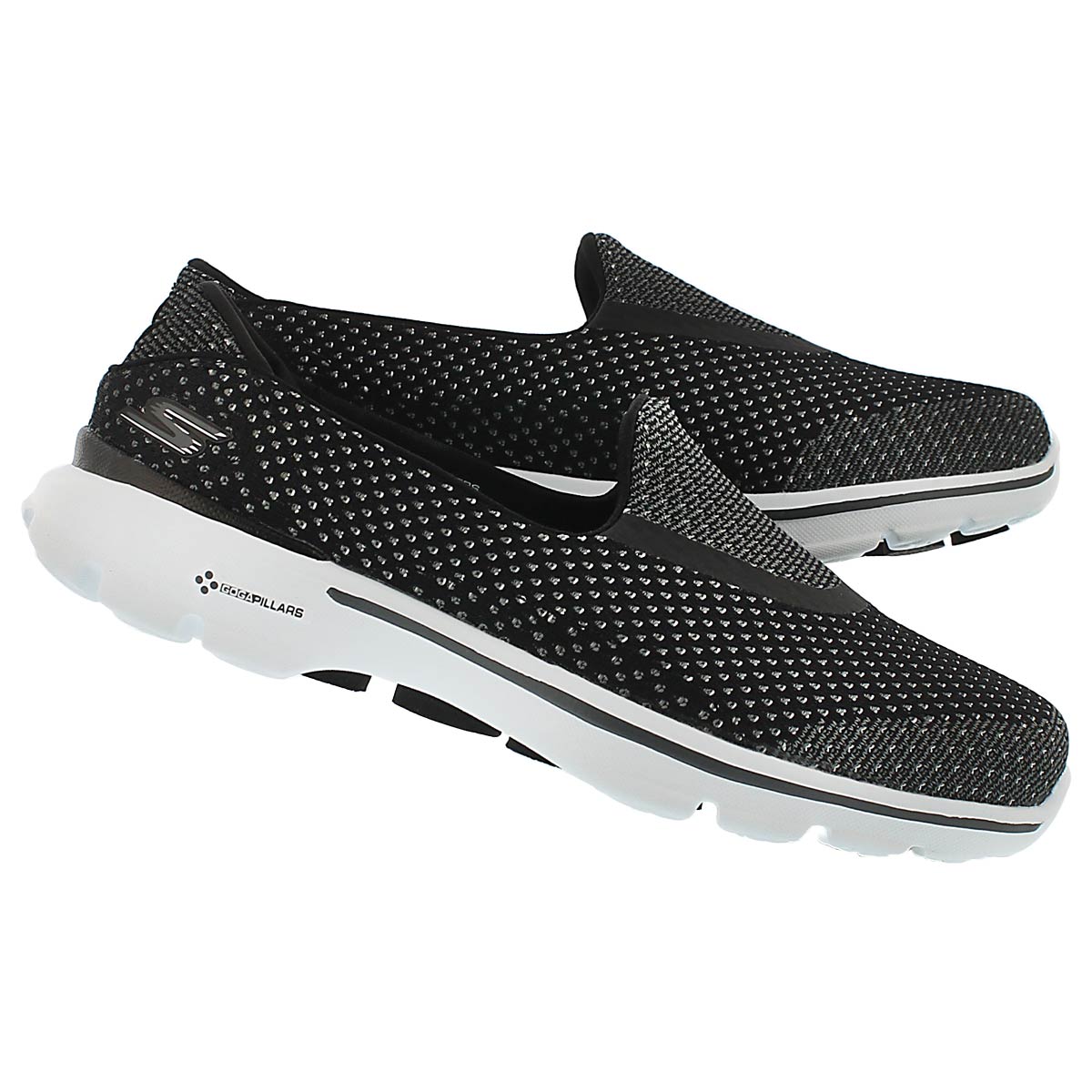 Lds GOwalk 3 blk slip on sneaker