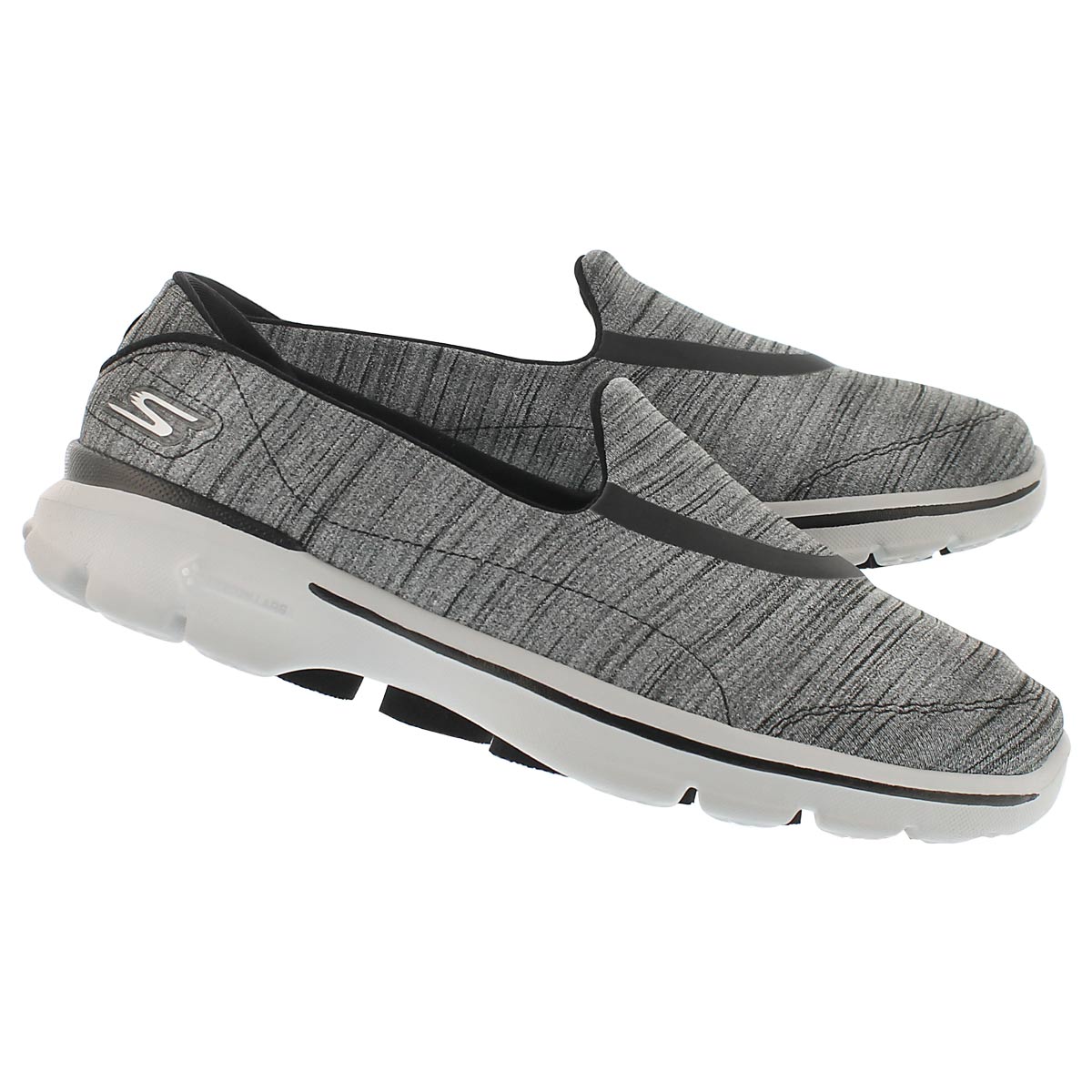 Lds GOwalk 3 blk/gry walking shoe