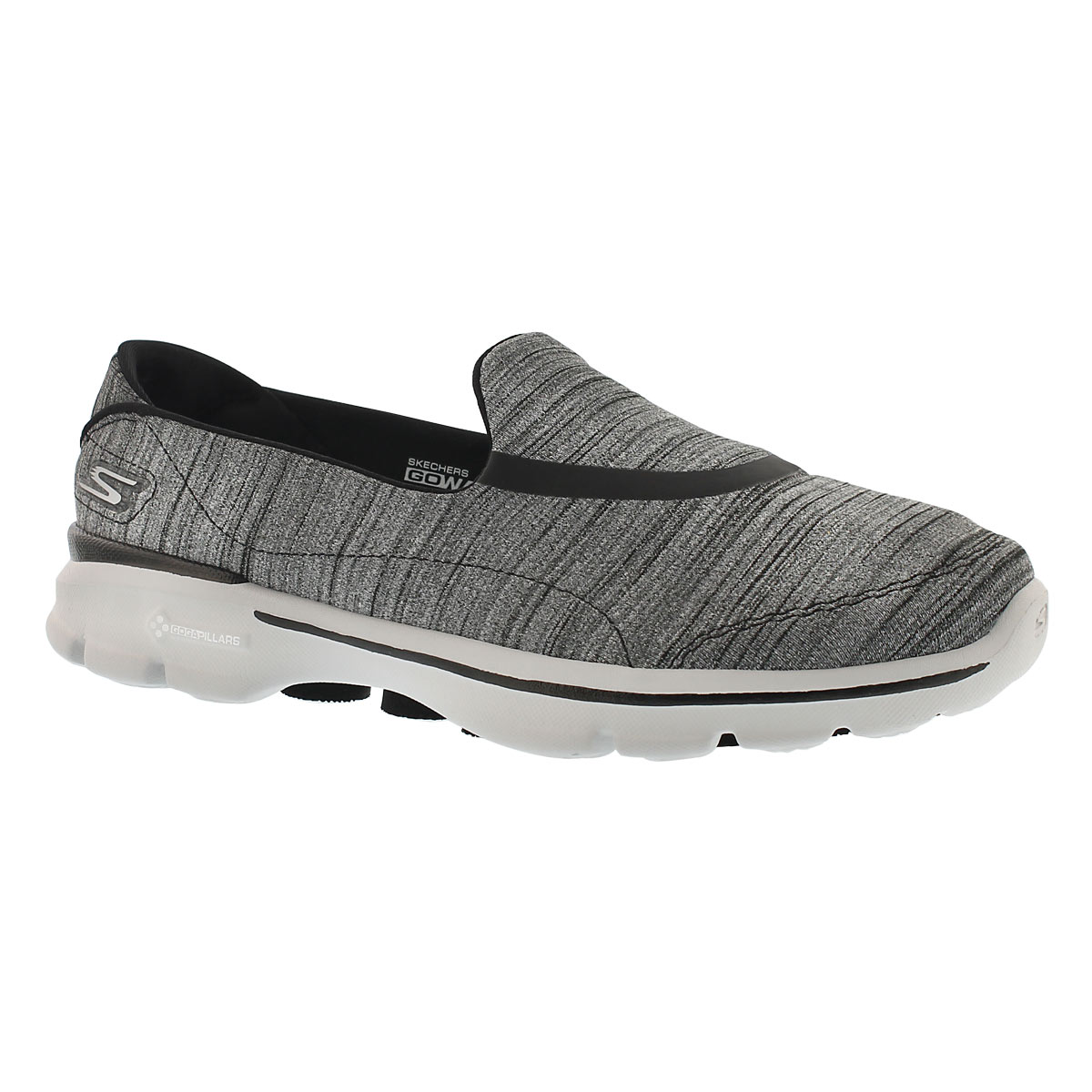 Lds GOwalk 3 blk/gry walking shoe